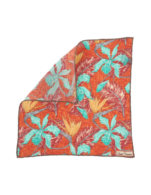 Pochette en Coton et Soie Seersucker