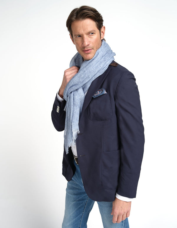 LUXURY LINEN POLKA DOT PRINTED SCARF